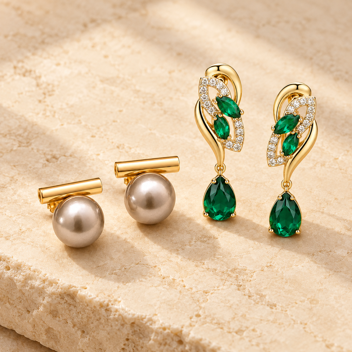 Selección de joyas de la colección GOLD EARRINGS de Aura del Sol
