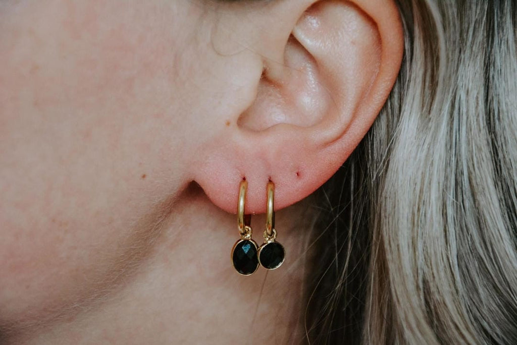 Pendientes Dana Sleek ovalados de piedra