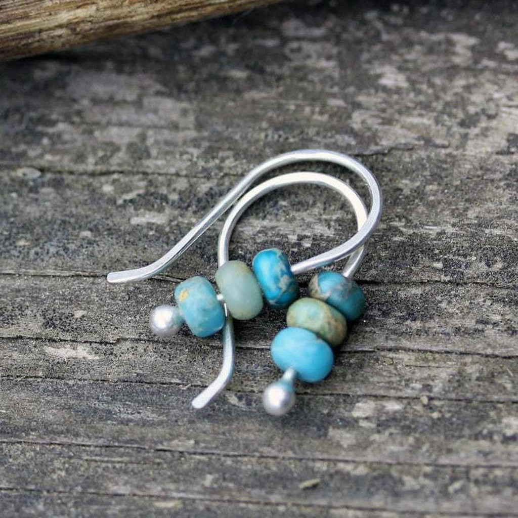 Pendientes retro turquesa