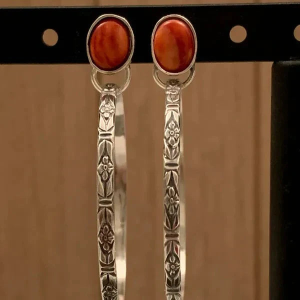 Pendientes boho de ónix vintage