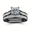 Anillo de promesa Pave Dark