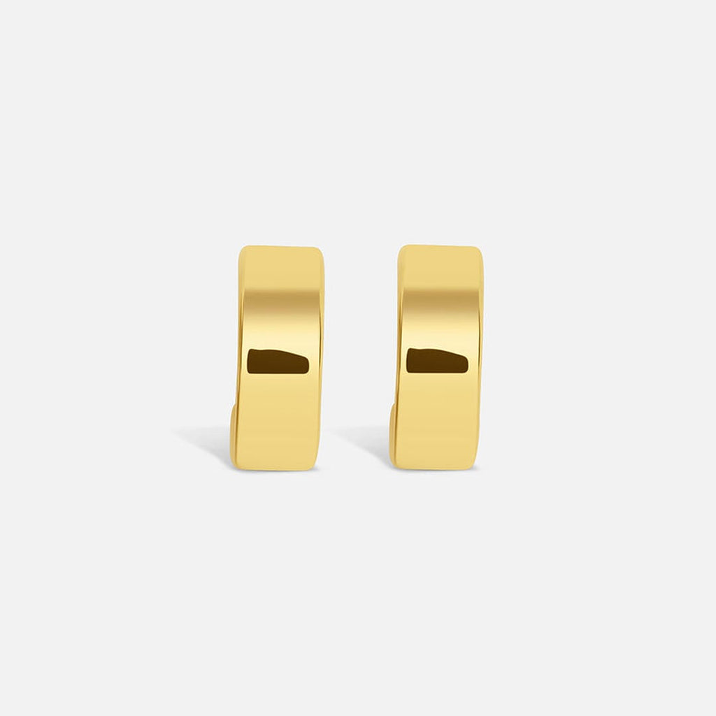 Pendientes de aro dorados, estilo vintage moderno