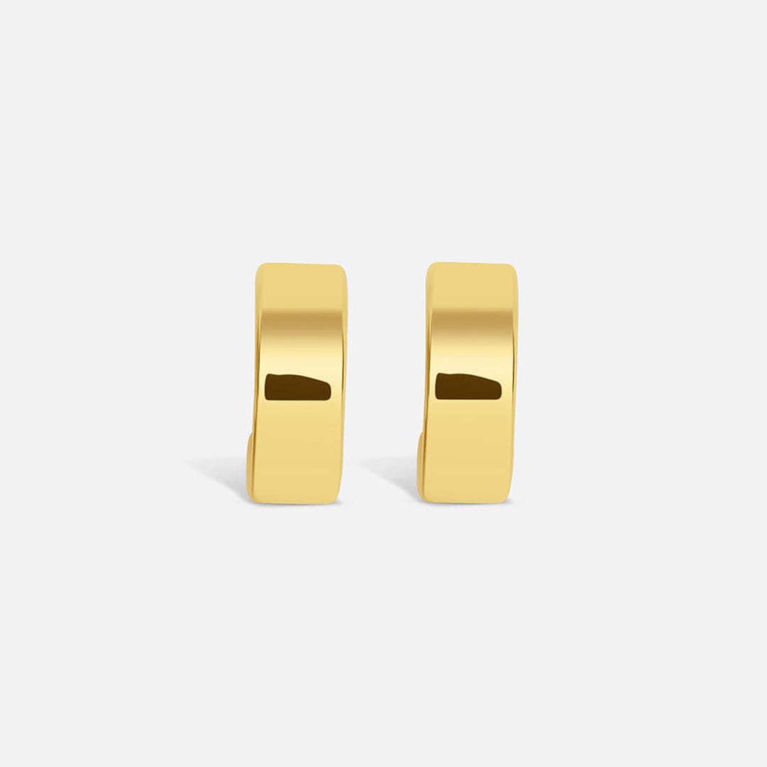 Pendientes de aro dorados, estilo vintage moderno