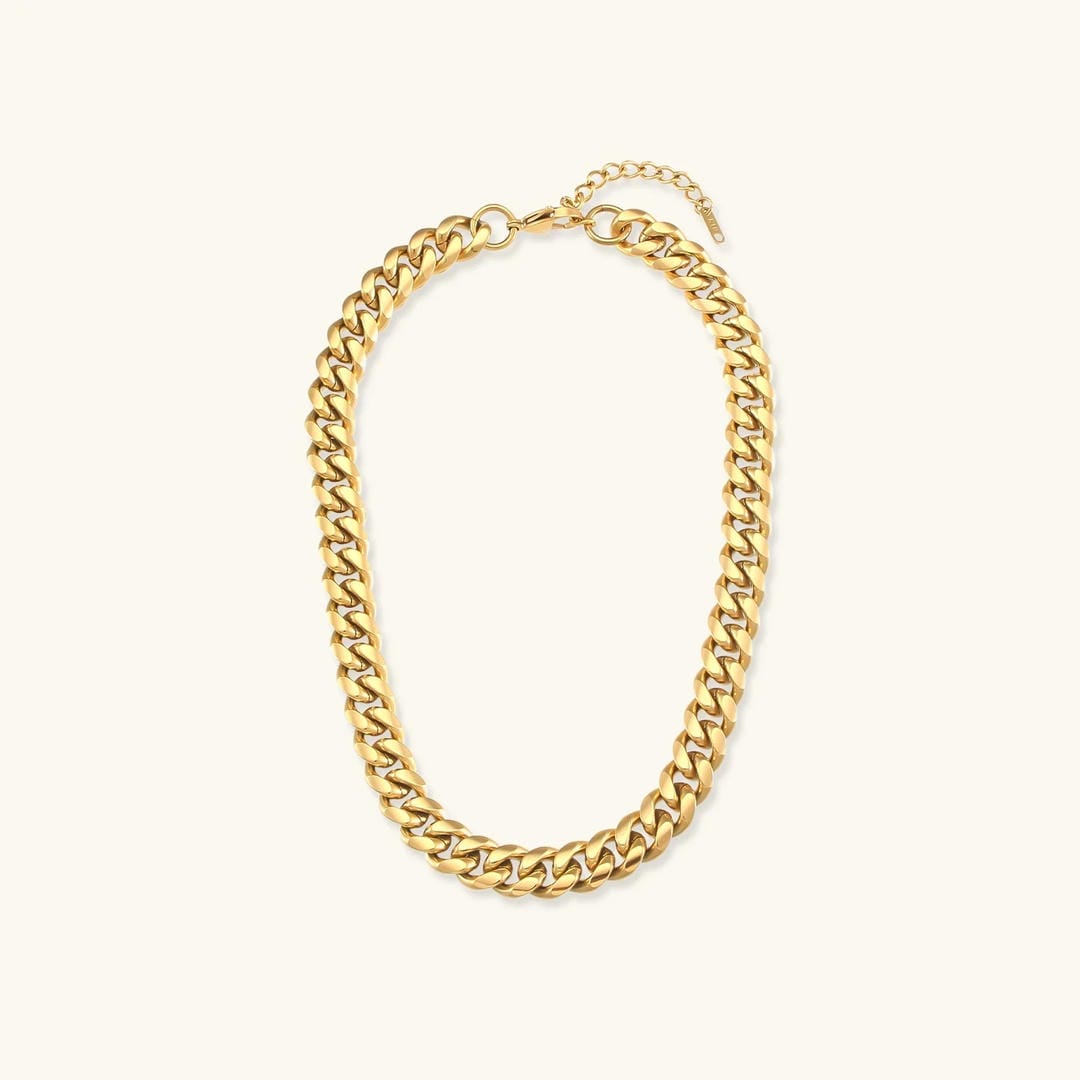 Diseño de collar de cadena atrevido y etéreo
