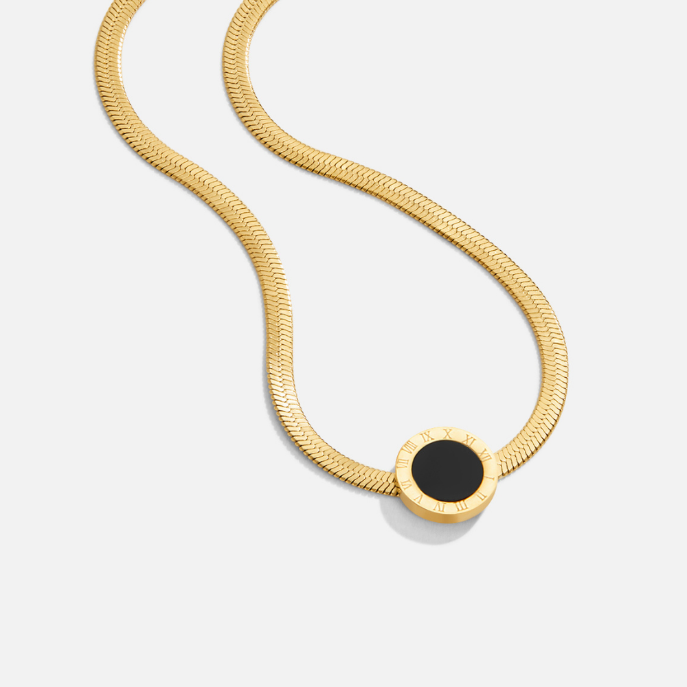 Collar con colgante Azalea negro