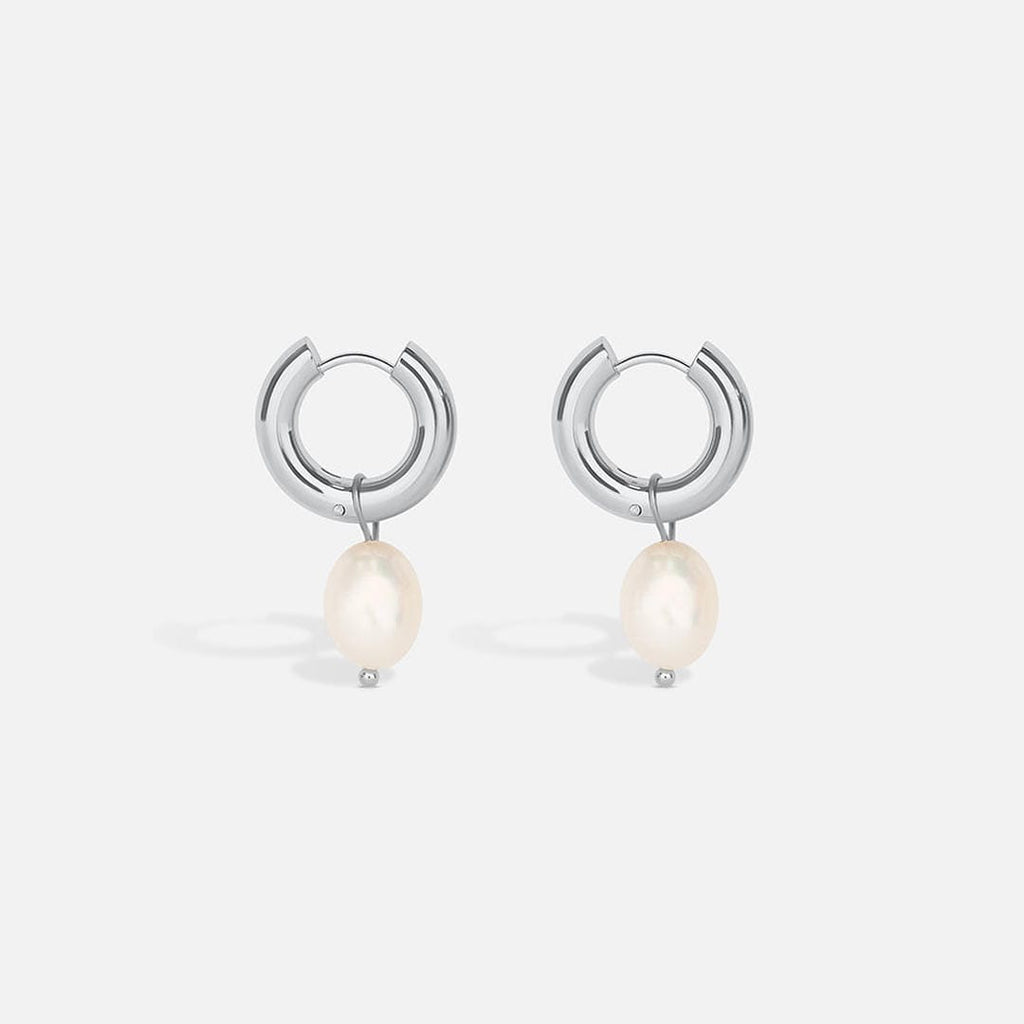 Pendientes de plata con perlas en forma de lágrima