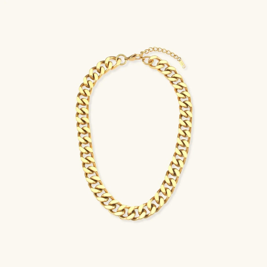 Diseño de collar de cadena atrevido y etéreo