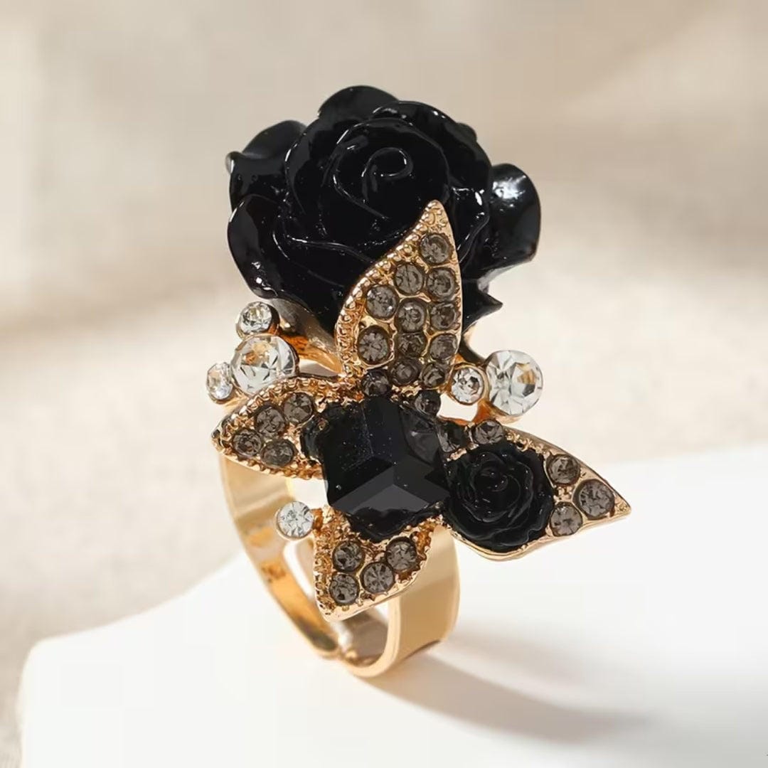 Anillo floral Rosa Esmeralda