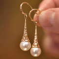 Pendientes Vintage de Oro y Perlas