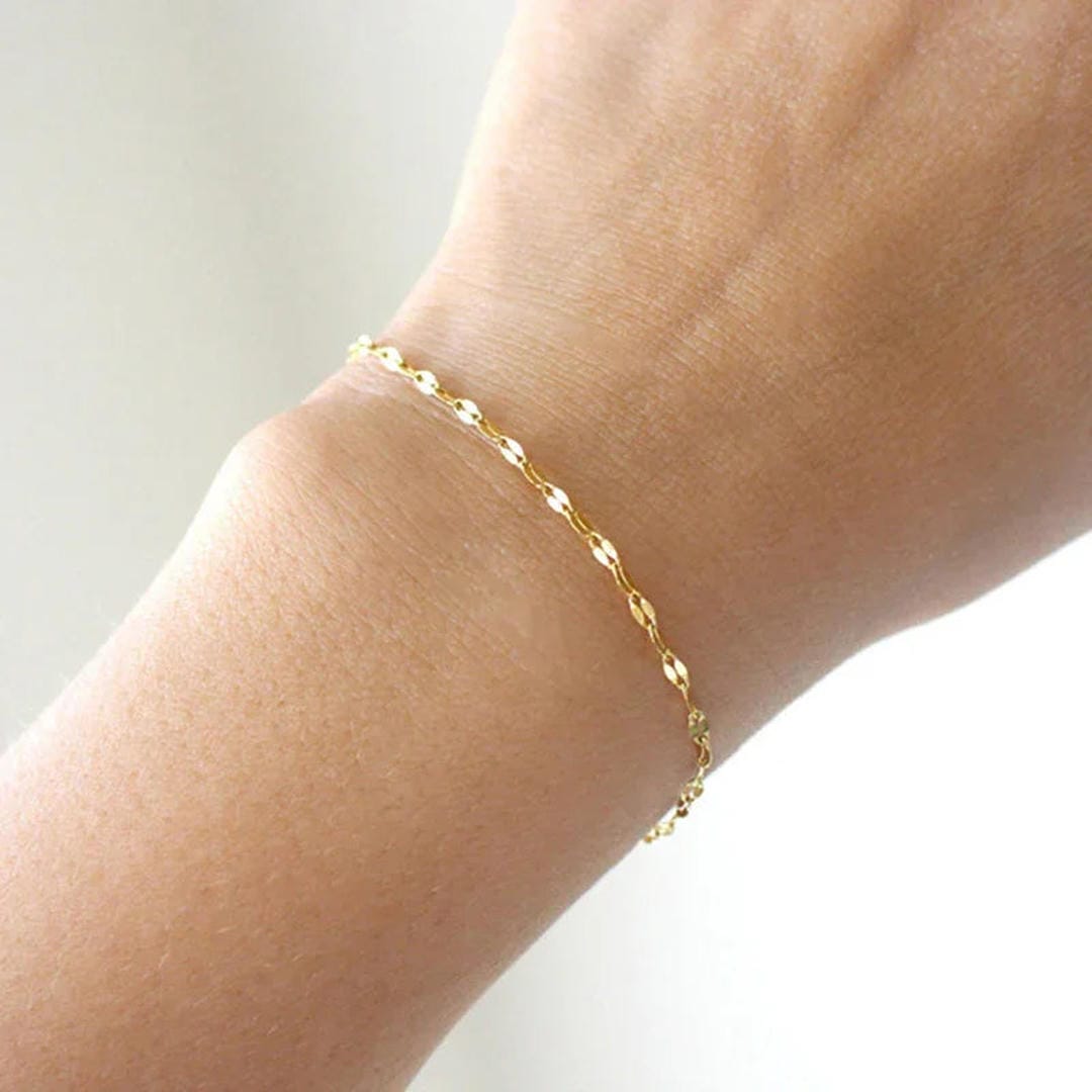 Elegante Pulsera de Encaje de Doble Capa