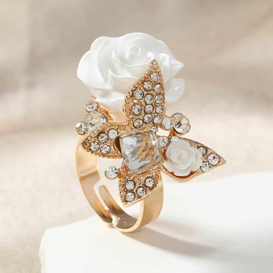 Anillo floral Rosa Esmeralda
