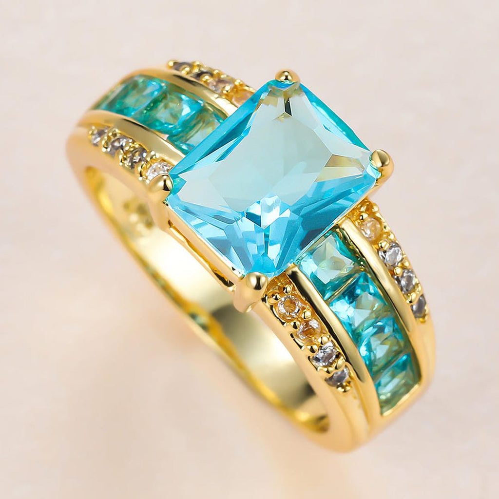 Anillo de piedras preciosas «Elegancia real»