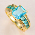 Anillo de piedras preciosas «Elegancia real»