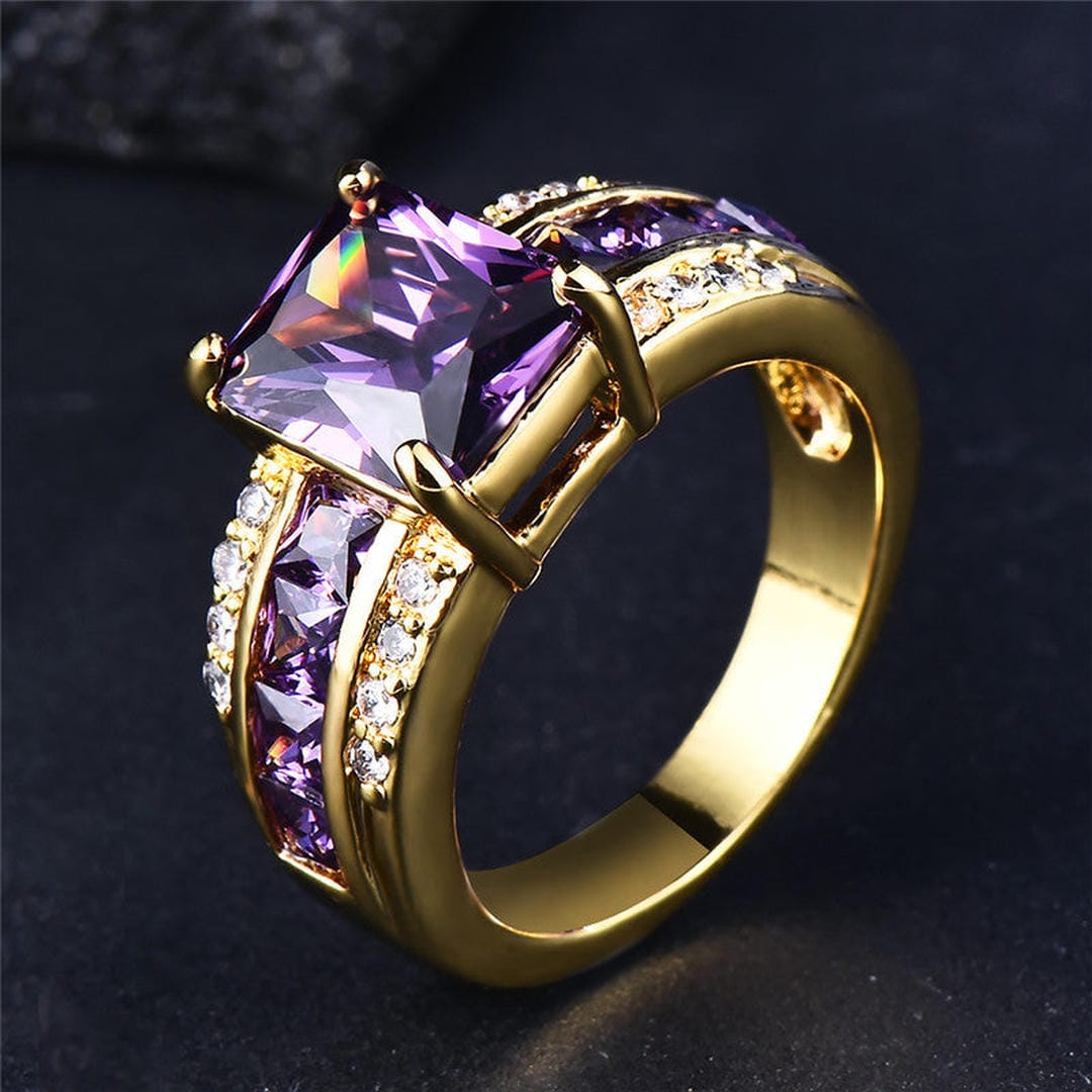 Anillo de piedras preciosas «Elegancia real»