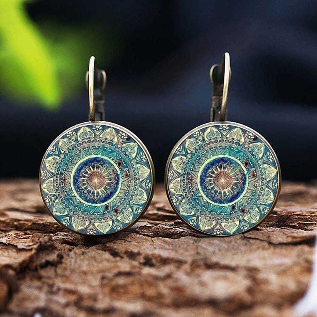 Pendientes de Gema Mandala Time