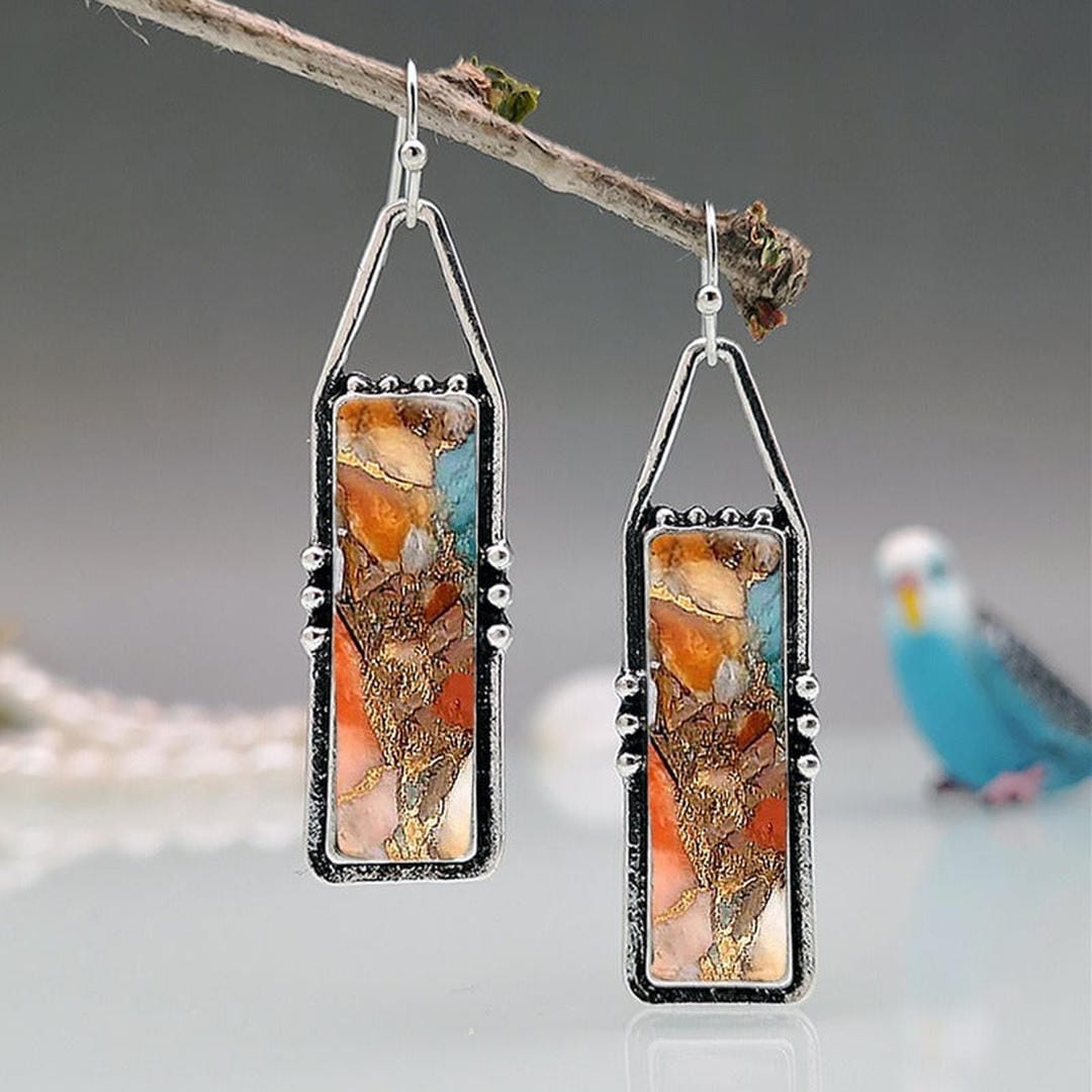 Pendientes de piedra de ámbar natural