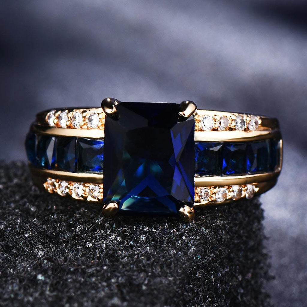 Anillo Pétalo de Terciopelo Zafiro