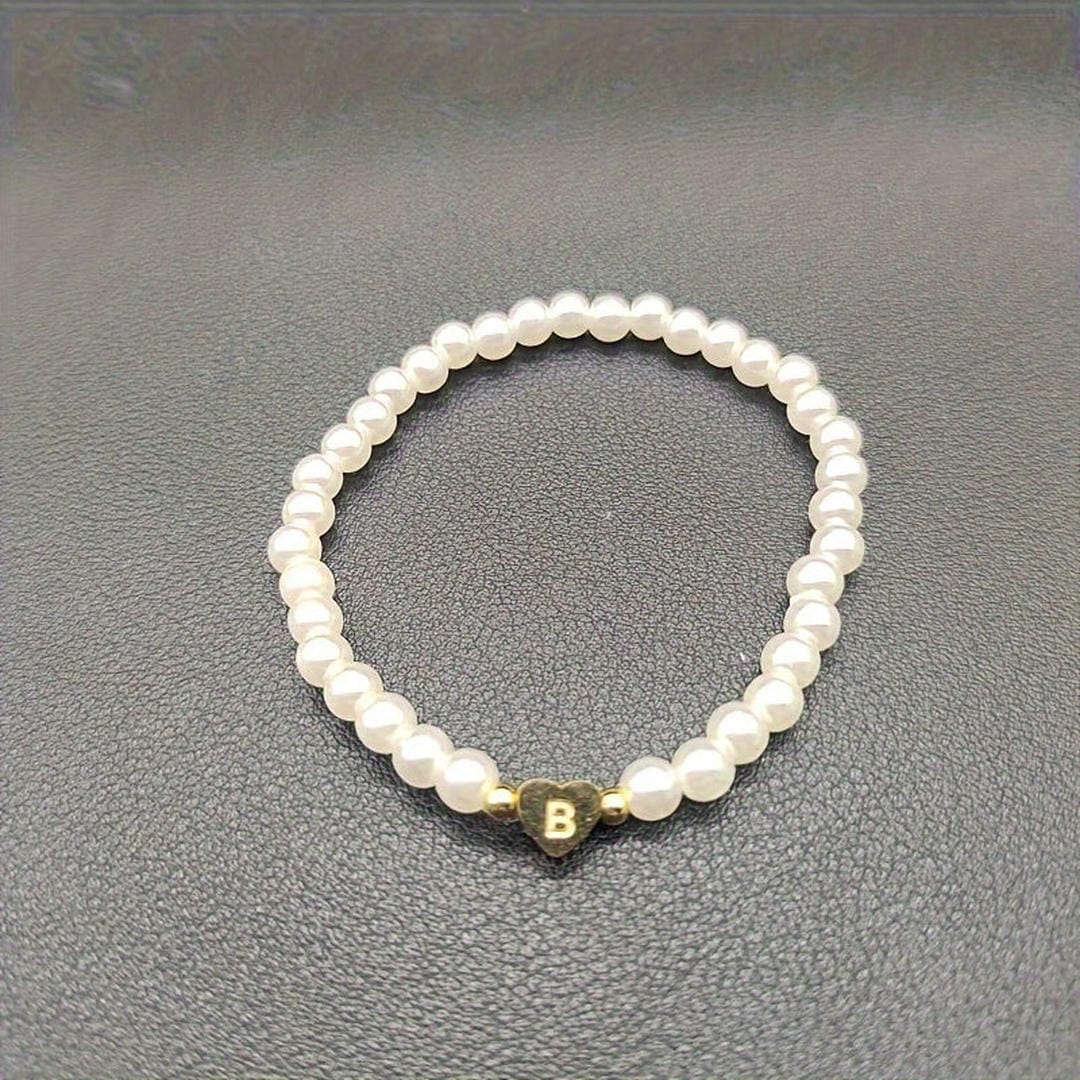 Pulsera de perlas con cuentas de la A a la Z