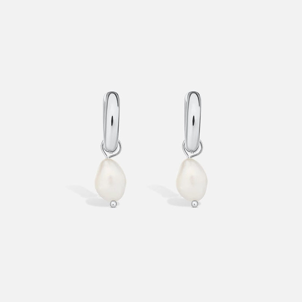 Pendientes de plata con perlas en forma de lágrima