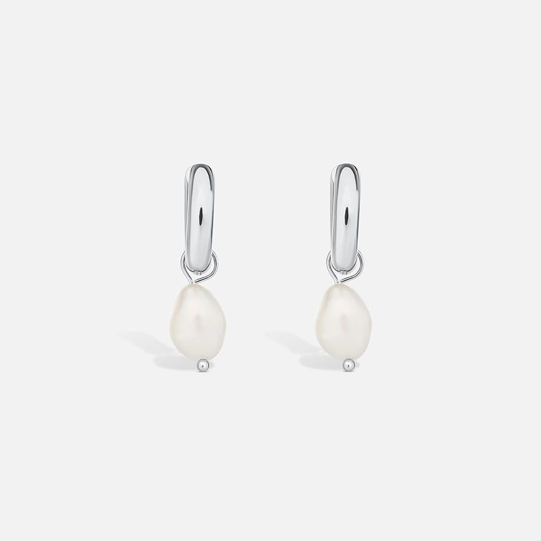 Pendientes de plata con perlas en forma de lágrima