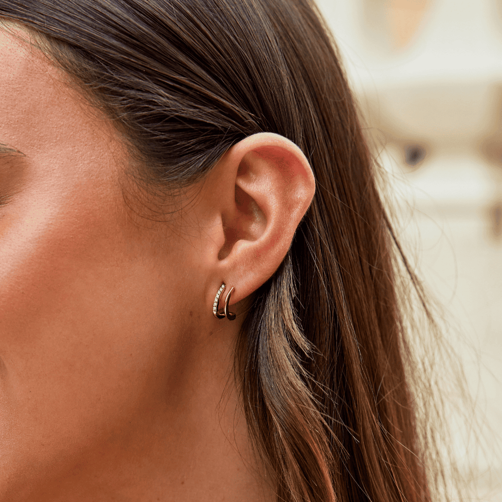 Pendientes de Cristal Garra Dorada
