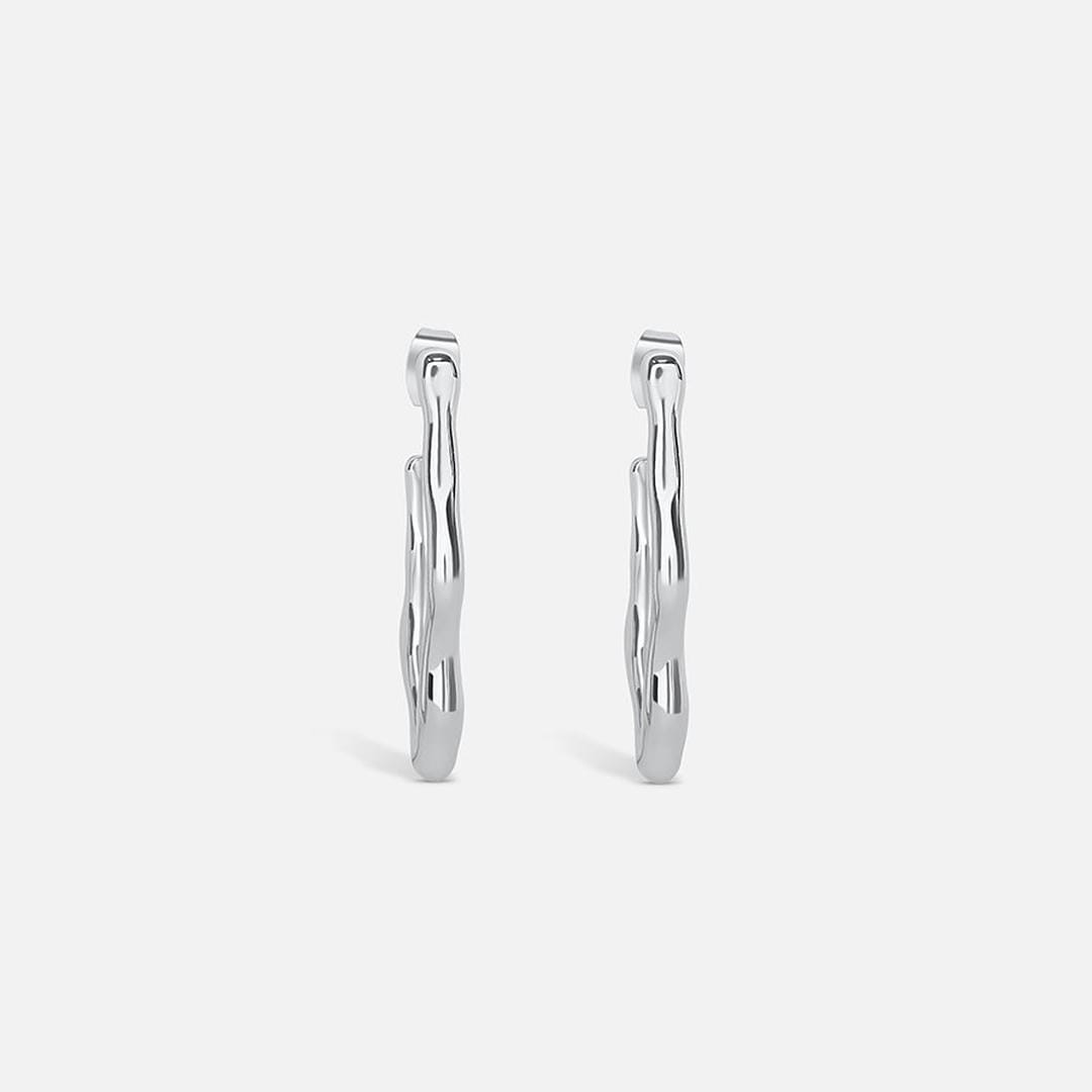 Pendientes de aro Silver Zephyr