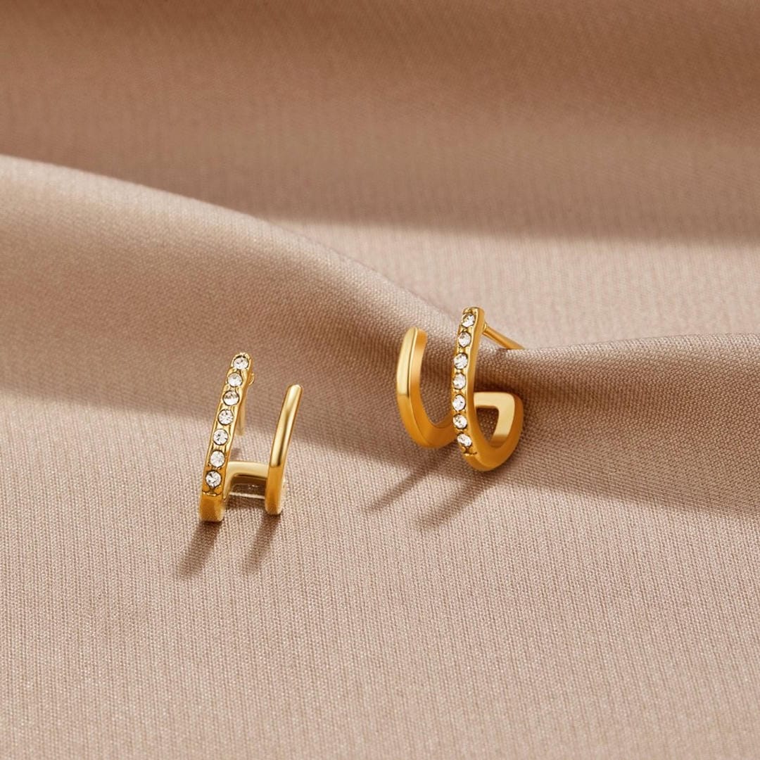 Pendientes de Cristal Garra Dorada