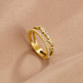 Anillo Mia de cristal de oro de 18K