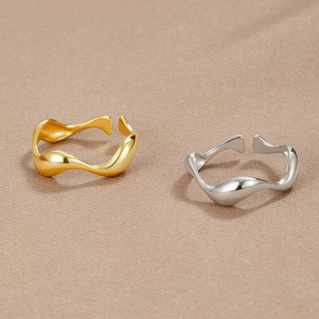 Anillo Ola de Oro de 18K