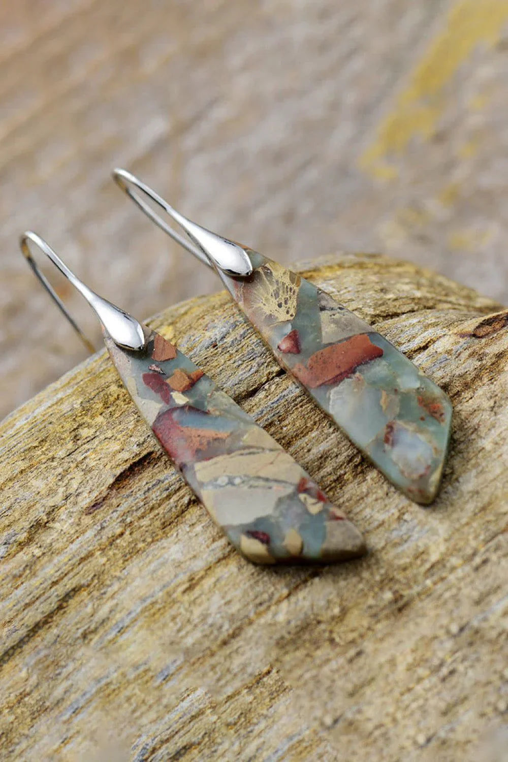 Pendientes vintage de piedra natural
