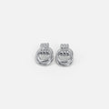 Pendientes de nudo entrelazado de plata elegante