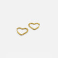 Arracadas mini de corazón doradas