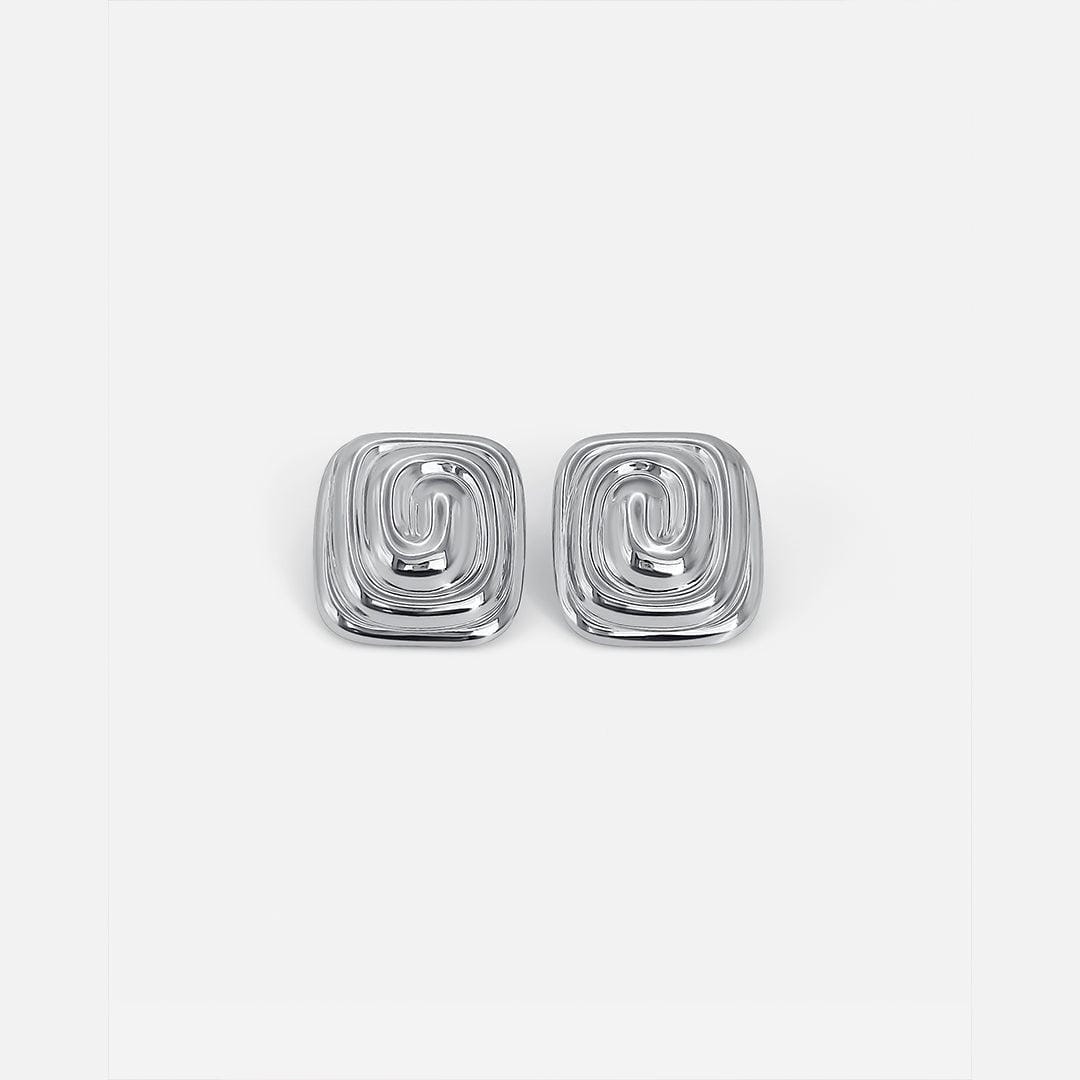 Pendientes de plata en espiral Aurelia