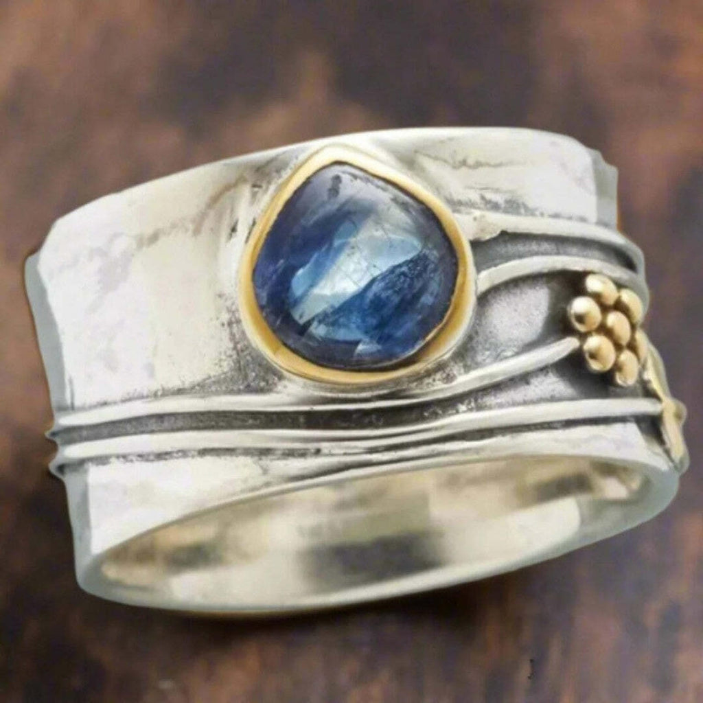 Anillo de Meditación Bohemio con Piedras Preciosas