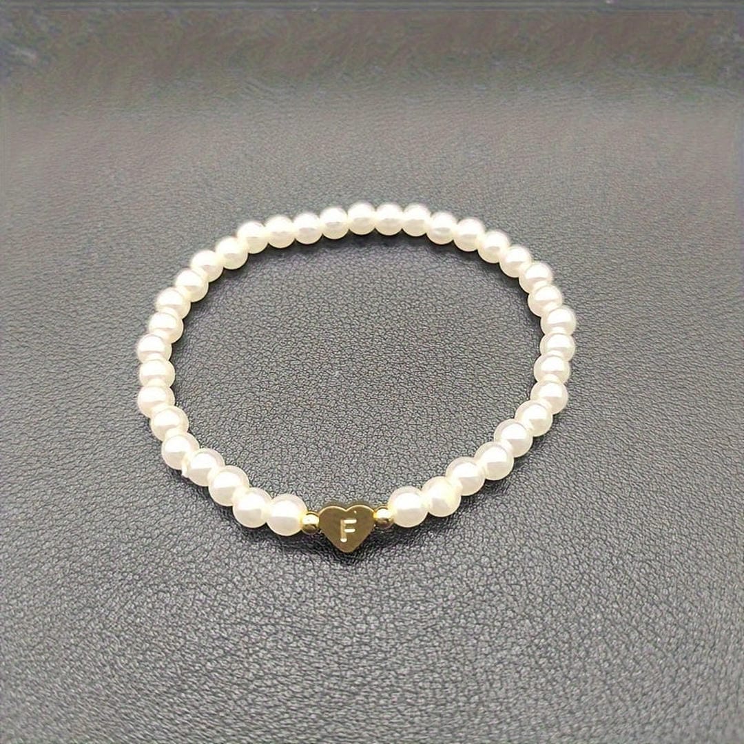 Pulsera de perlas con cuentas de la A a la Z