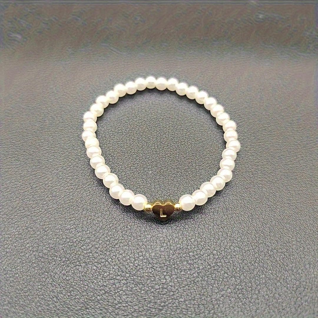 Pulsera de perlas con cuentas de la A a la Z