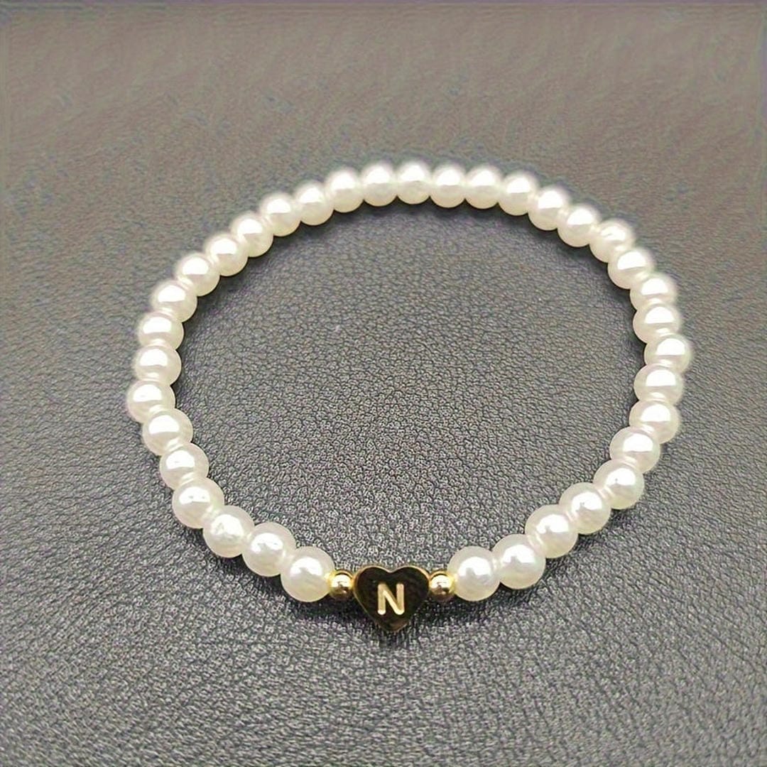Pulsera de perlas con cuentas de la A a la Z