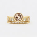 Anillo Vintage con Zirconia Cúbica Dorada