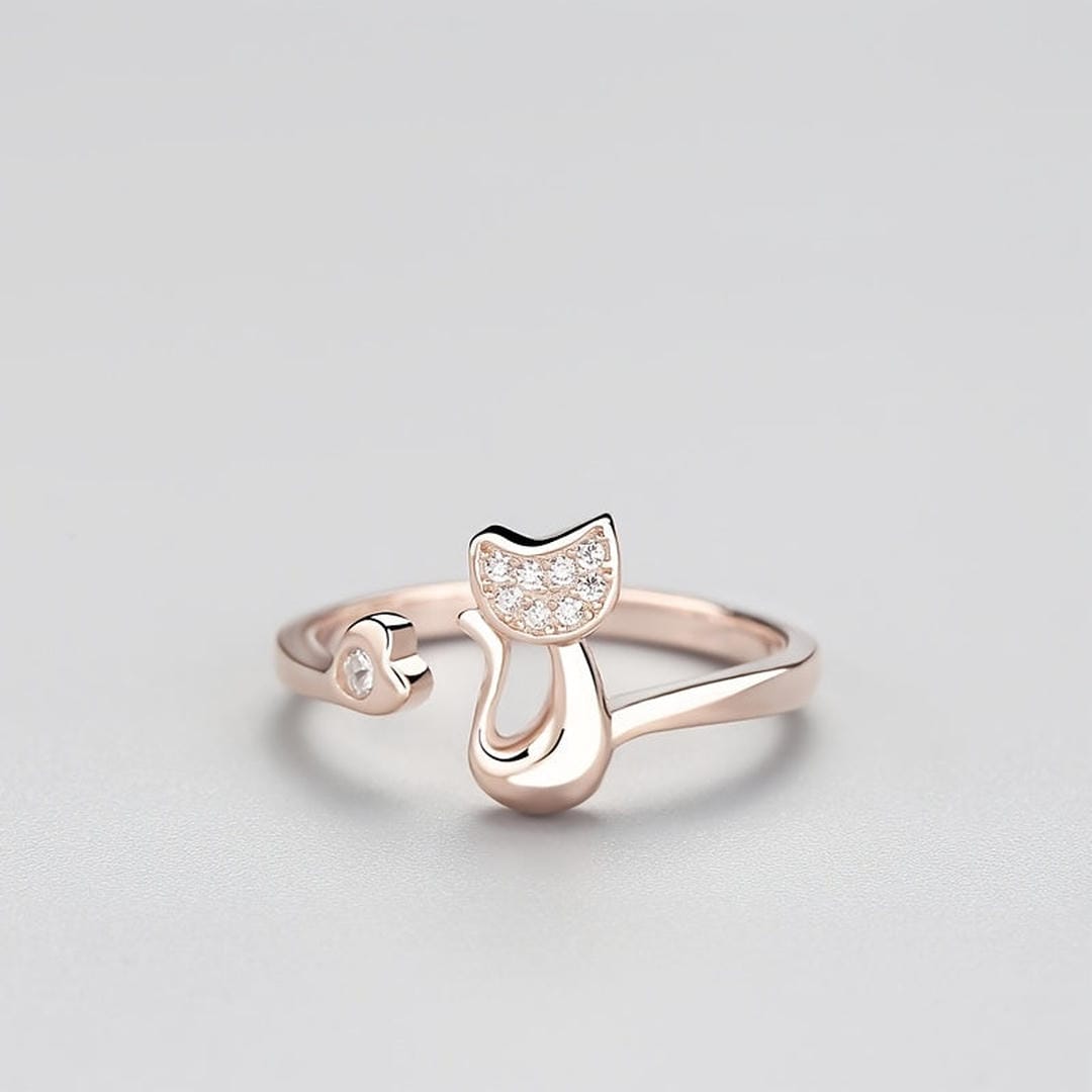 Anillo Abierto de Gato de Circonita