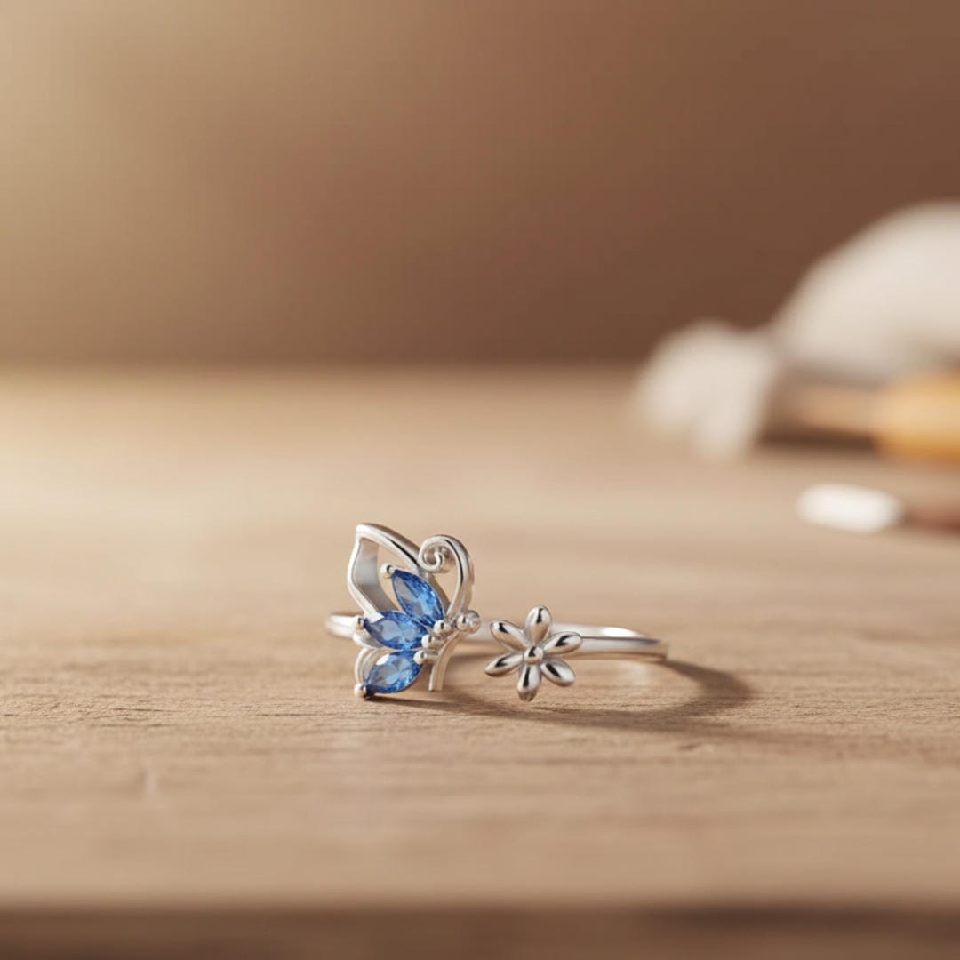 Anillo Mariposa de Zafiro