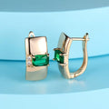 Pendientes de aro esmeralda Huggie