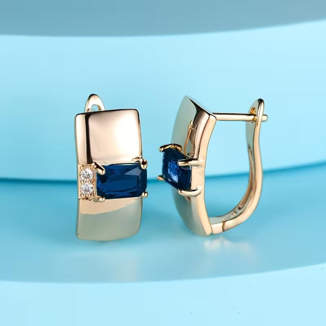 Pendientes de aro esmeralda Huggie