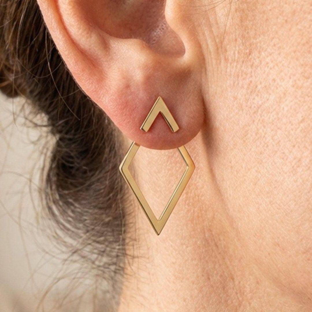 Pendientes de tachuela geométricos bohemios