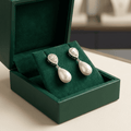 Pendientes de gota de perla en forma de lágrima