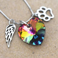 Collar Conmemorativo Colgante Corazón Arcoíris