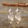 Pendientes vintage ovalados de piedra