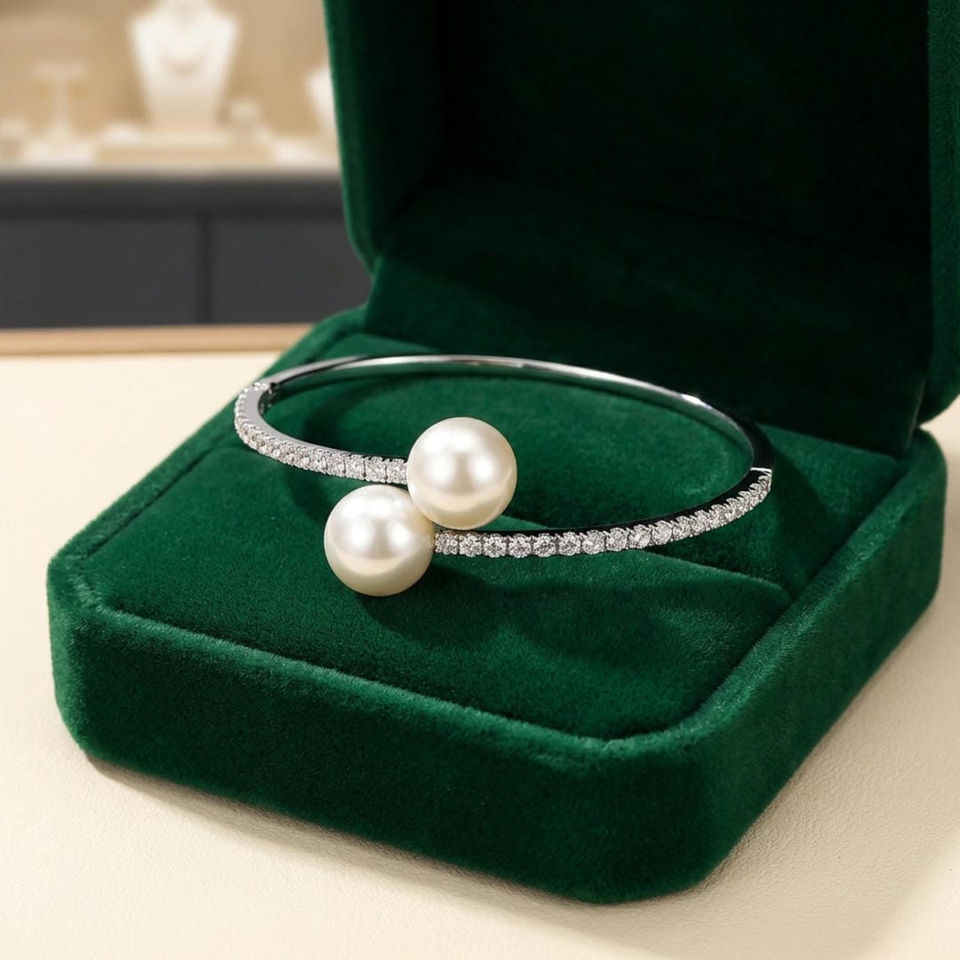 Pulsera Duo Pearl Pavé