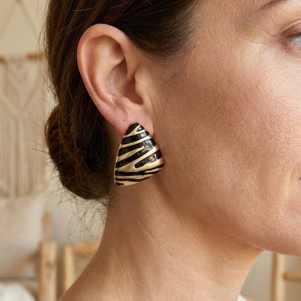 Pendientes triangulares de cebra