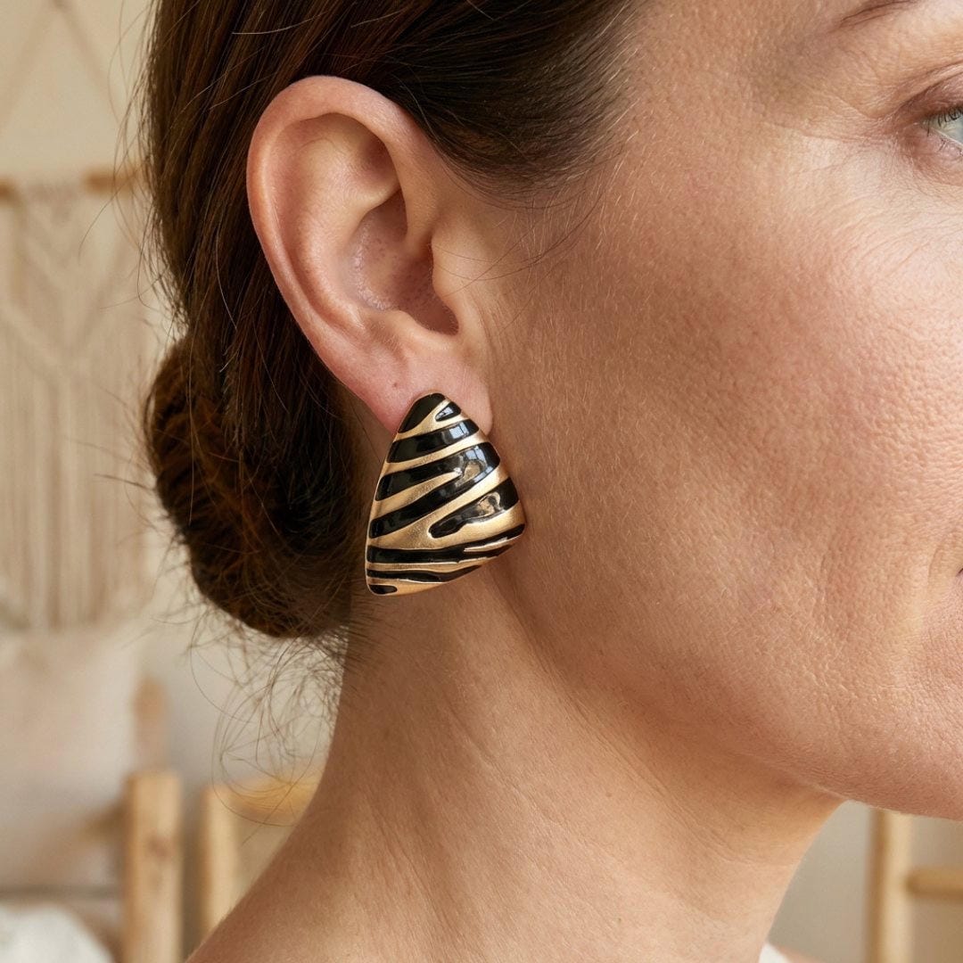 Pendientes triangulares de cebra