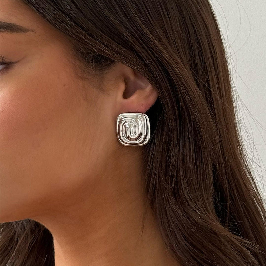 Pendientes de plata en espiral Aurelia